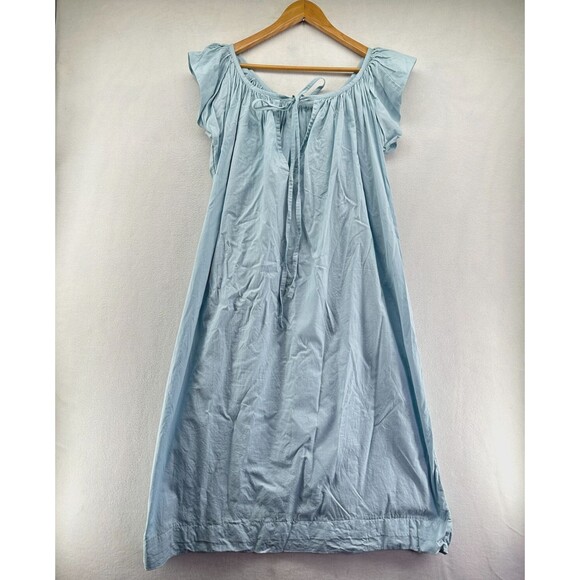 Kalita Andromeda Days Blue Maxi Dress Size XS/S Oversized Ruffle Cap Sleeve Tie - Picture 8 of 14